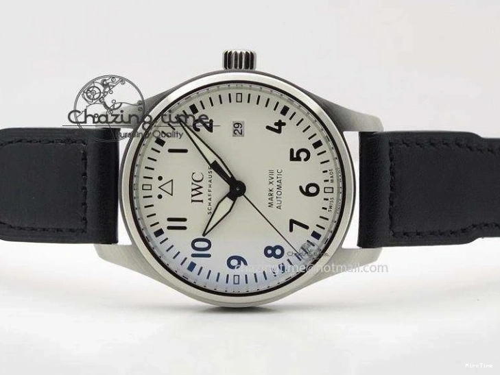 MIROTIME 0116 Fashionable Mark XVIII IW327002 V6F Best Edition White Dial On Black Leather Strap A 7312